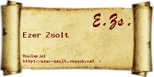 Ezer Zsolt névjegykártya